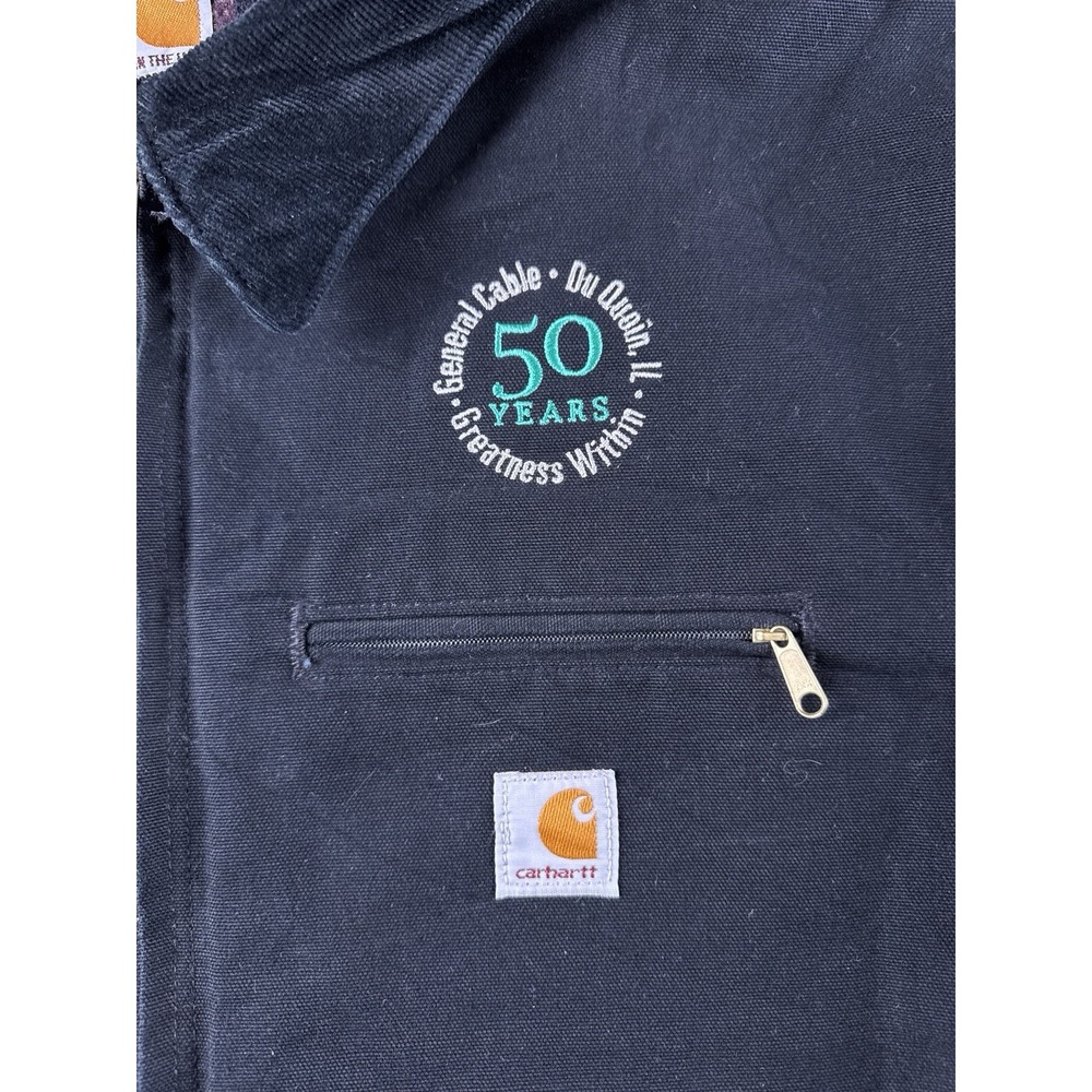Carhartt J001 BLK Detroit Jacket USA Made Blanket Lined Workwear 4XL - Picture 3 of 16